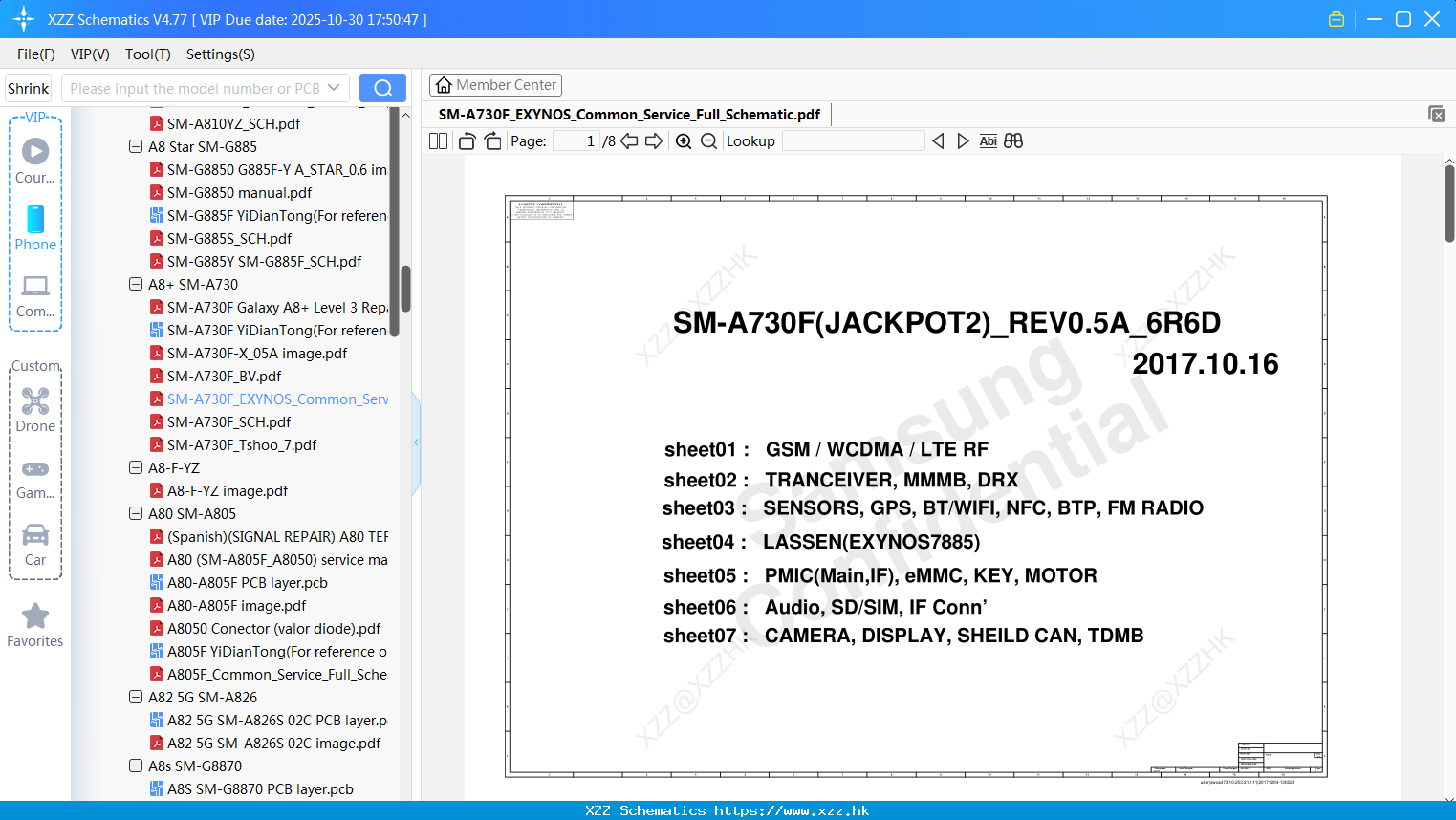 Samsung SM-A730F_EXYNOS_Common_Service_Full_Schematic